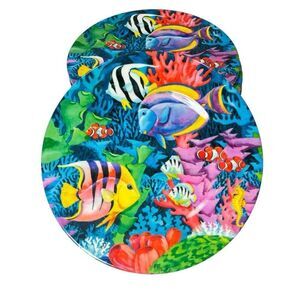Sakura Evolution Tropical Fish Ocean Coral Reef Melamine Set of 8 Plates